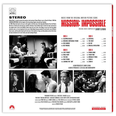 Mission Impossible Music From The Original Motion Picture Score 2xl