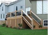The underside of an architectural structure such as an arch, a balcony, or overhanging eaves. Like trim under deck instead of lattice | Outdoor rooms ...