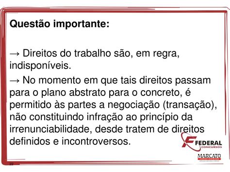 Princípio Da Irrenunciabilidade De Direitos