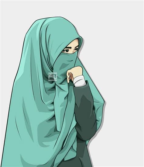 #vector #hijab #niqab #ahmadfu22 | Kartun, Gambar, Gadis ...