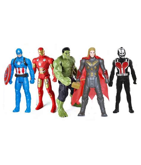 Nix Captain Americahulkiron Manantmanthor Avengers Toy Set Of 5