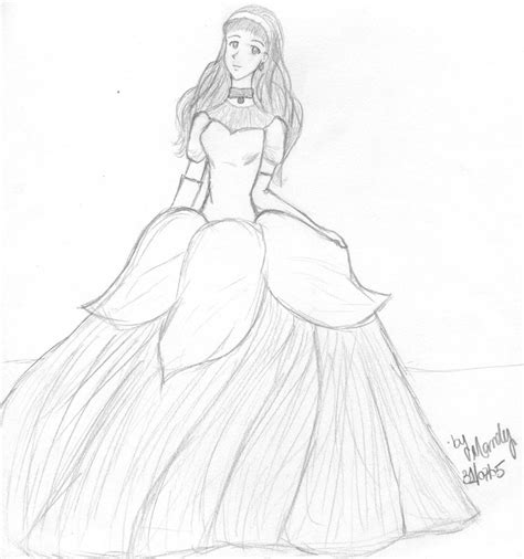 Drawing Of A Princess Dress At Explore Collection Of Drawing Of A Princess