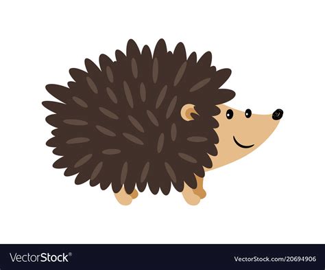 Hedgehog Cartoon Icon Royalty Free Vector Image