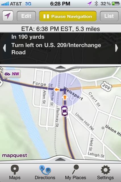 Mapquest Free Talking Turn By Turn Directions For Your Iphone Modern