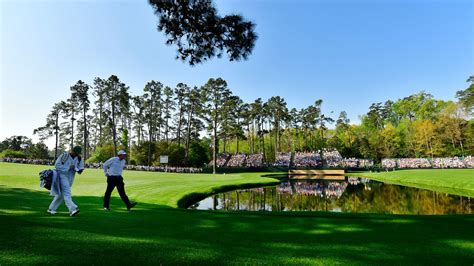 Masters Champion Phil Mickelson Walks Toward The No 15 Green During