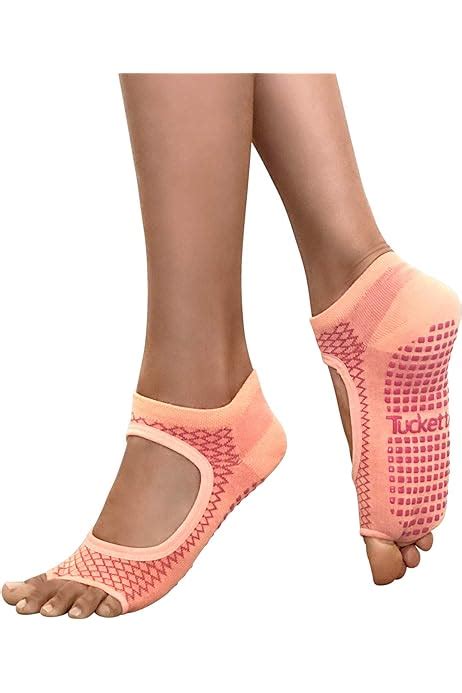 Pack Tucketts Yoga Pilates Toeless Socks With Grips For Women Non Slip Oupialqklc