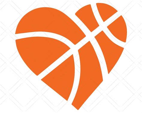 Basketball Heart Svg Cut Files Scotties Designs