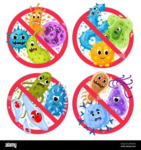Bacterial Protection Germs In Ged Round Prohibition Signs