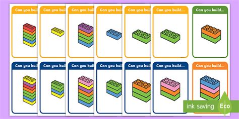 Editable Building Block Therapy Step By Step Instruction Cards
