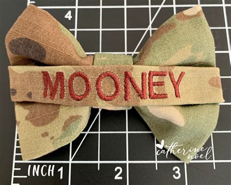 Personalized Military Nametape Bow Military Girlfriend Etsy