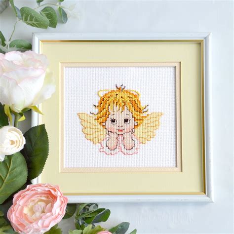 Angel Cross Stitch Pattern Instant Download Pdf Simple Counted Etsy