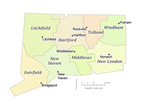 Map Of Counties In Ct World Map