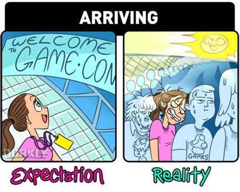 Going To Conventions Expectations Vs Reality Funny Meme Pictures Dorkly Comics Funny Cartoons