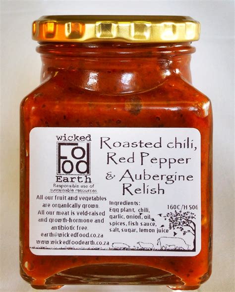 Roasted Chilli Red Pepper And Aubergine Relish Wickedfood