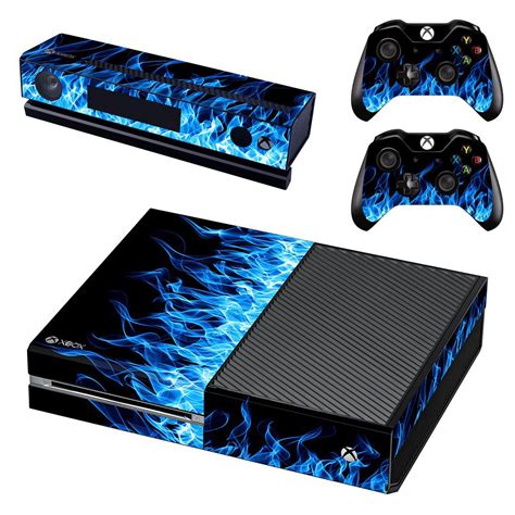 Blue Fire Flame Skin Decal For Xbox One Console And Controllers