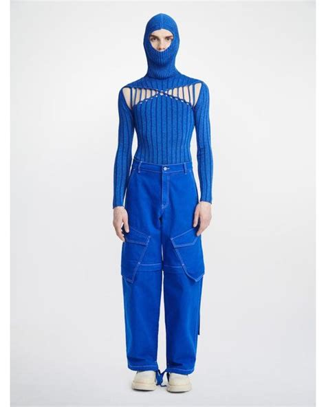 Dion Lee X Braid Reflective Skivvy In Blue Lyst