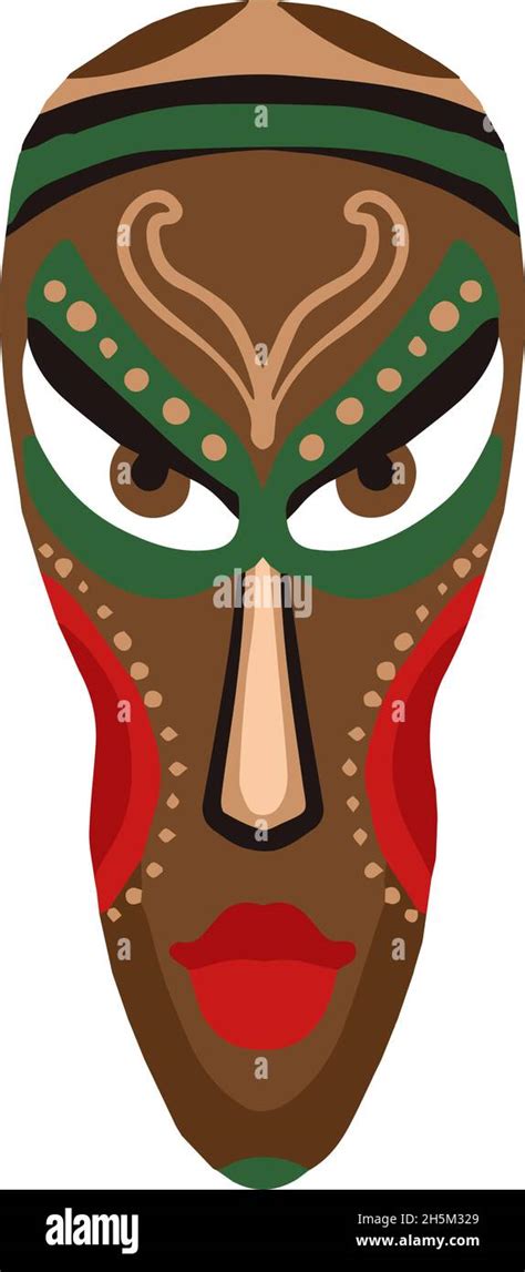 African Masks Flat Vector Illustration Stock Vector Image And Art Alamy