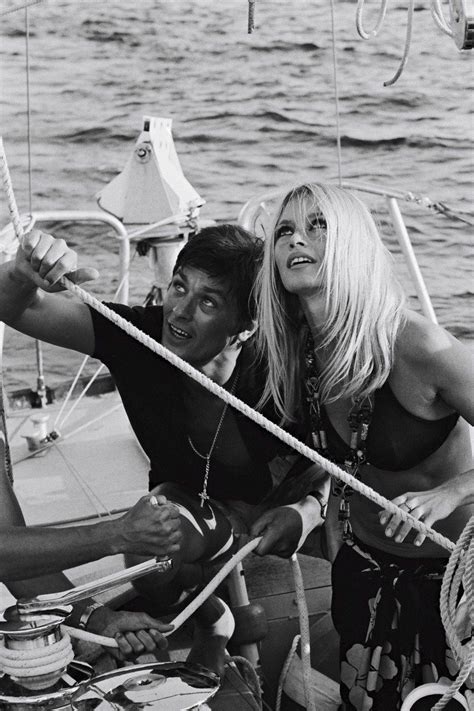 Brigitte Bardot With Alain Delon In Saint Tropez 1968 Hotel De La