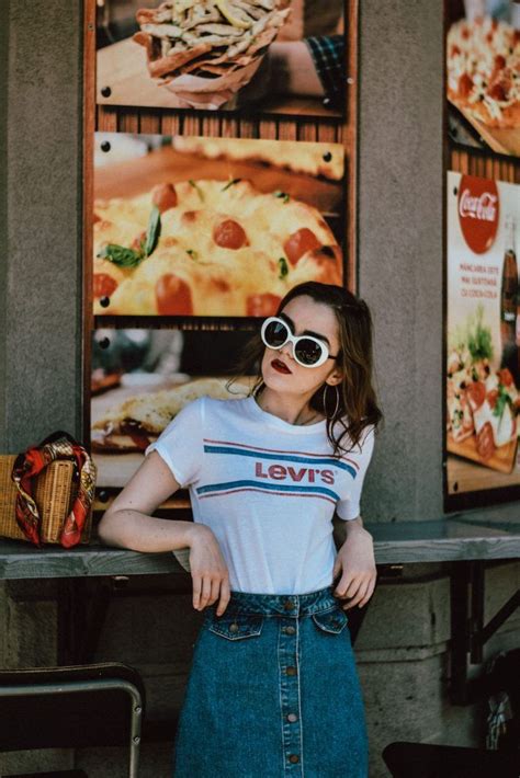 Denim Skirt And Graphic Tee The Fail Proof Summer Outfit • Couturezilla Stylish Summer Outfits