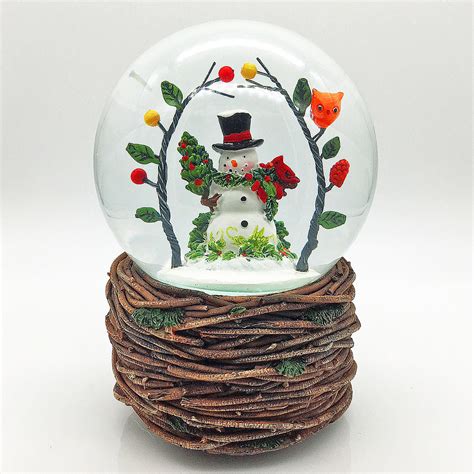 Woodland Snowman Musical Snow Globe Kensington Row Sale Snow Globes