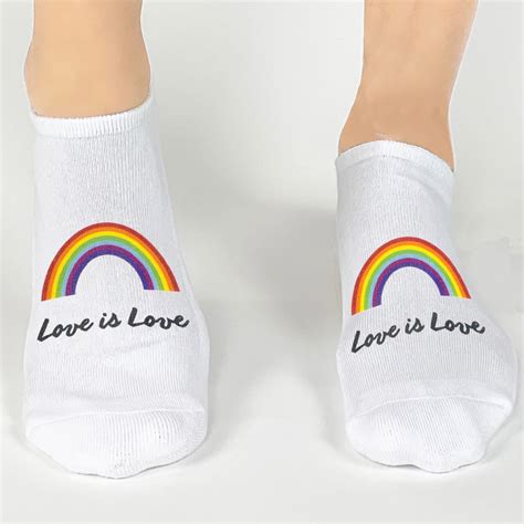 Love Is Love Rainbow Socks Gay Pride Socks LGBTQ Pride Etsy