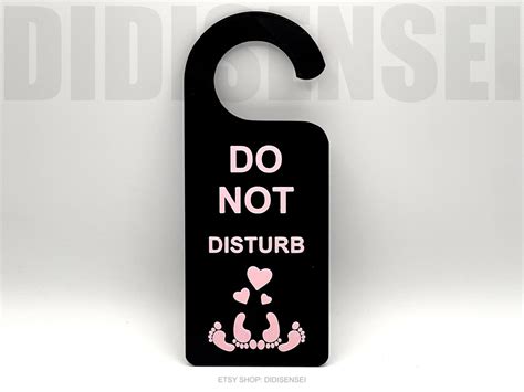 do not disturb i m having sex sleeping privacy door hanger sign custom colors 3d printed etsy
