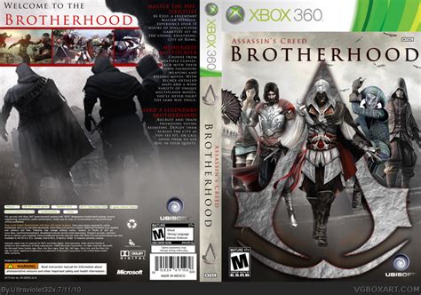 Assassins Creed Brotherhood Xbox 360 Box Art Cover By
