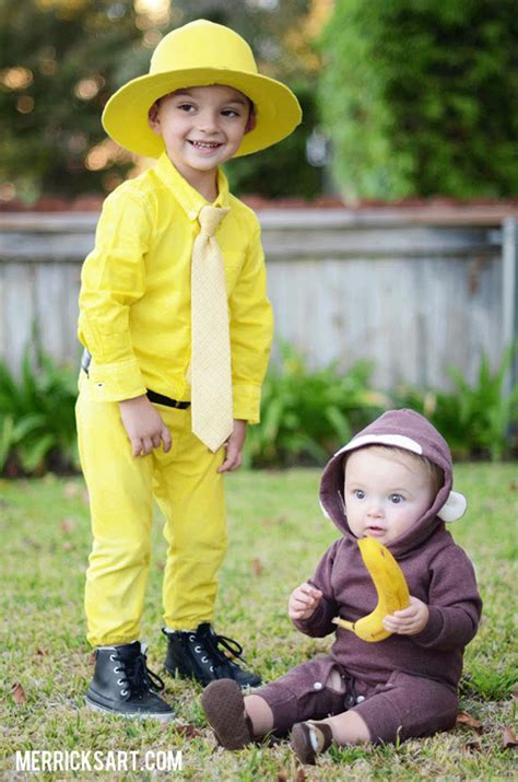 10 Adorable Diy Halloween Costumes For Siblings Curious George
