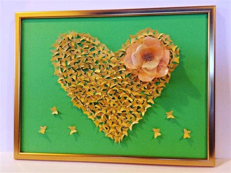 To get more templates about posters,flyers,brochures,card,mockup,logo,video,sound,ppt,word,please visit pikbest.com. Gold and Green painting Wall ART 3D paper art Wedding ...