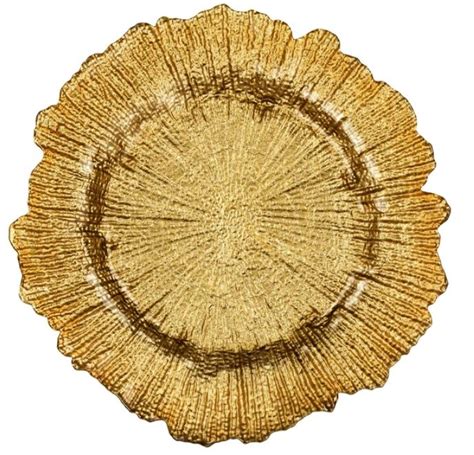Gold Glass Reef Charger Plate Le Decor D Amour