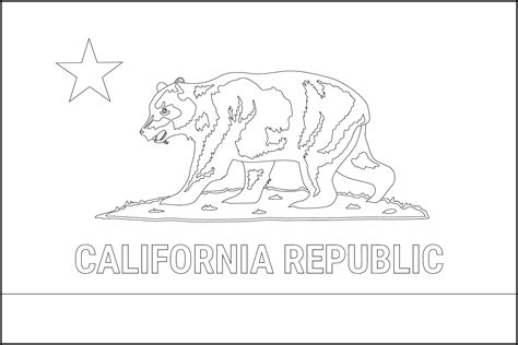 Free Printable California State Flag And Color Book Pages 8½ X 11