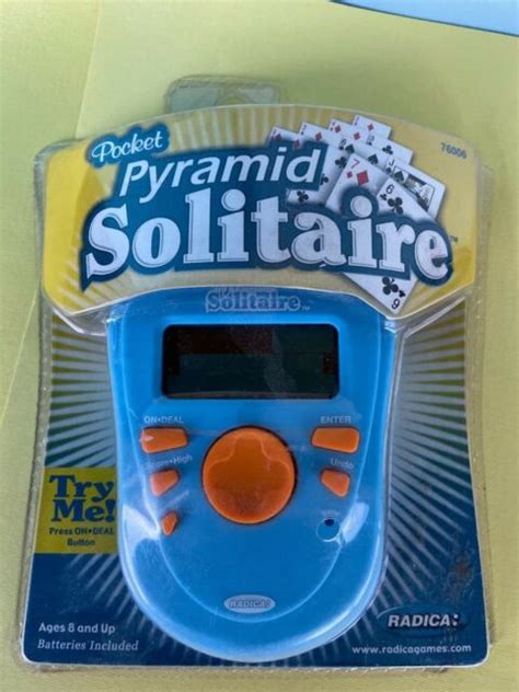Radica Solitaire Pocket Pyramid Electronic Handheld Game I6006 For Sale