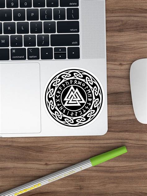 Pegatina Valknut Odin Symbol Celtic Norse Viking Rune Nórdico De Anne