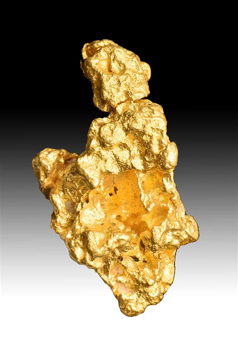 Deep Crevasse High Purity Gold Nugget With Gold Crystals