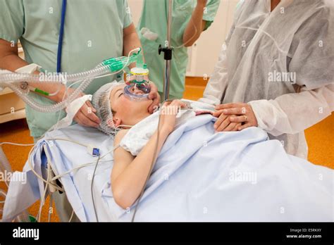 Mother Accompany Her Child To The Operating Theatre Anesthesia