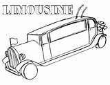 Limousine Coloring Limo sketch template