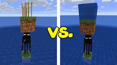 Enderman Vs Arrows And Water In Minecraft Youtube