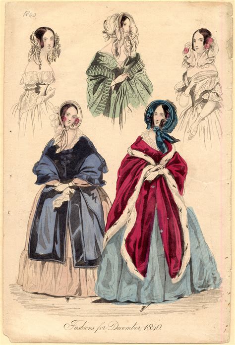 Fashions Winter 1840 Fashion Plates Historical Fashion Victorian
