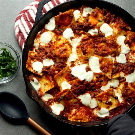 Skillet Ravioli Lasagna Recipe Eatingwell