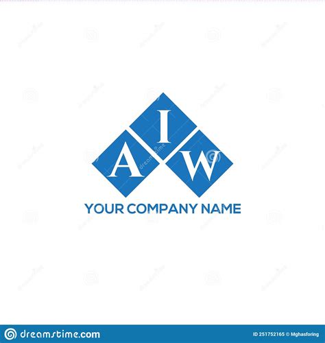 Aiw Letter Logo Design On White Background Aiw Creative Initials
