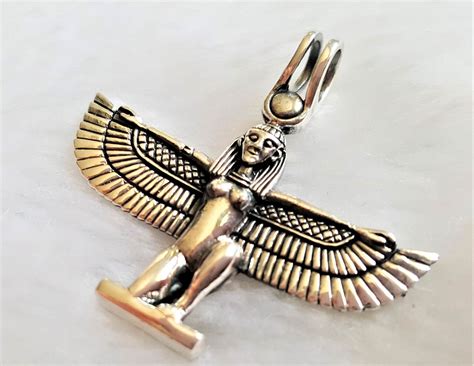 Isis Goddess Sterling Silver 925 Pendant Ancient Egyptian Goddess