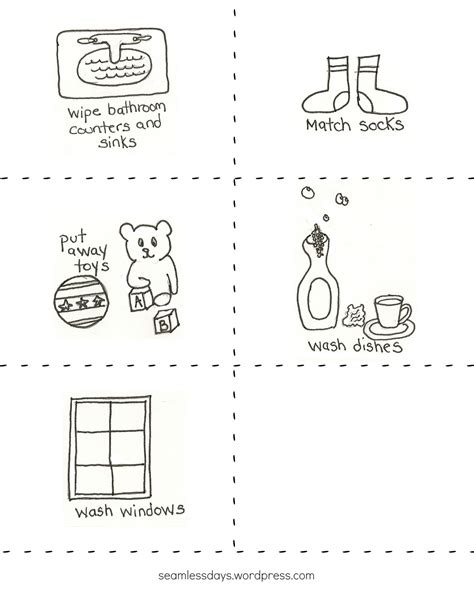 Handsketched Chore Cards 3 Printable Chore Cards Free Printables Age