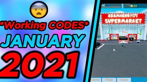 Roblox Supermarket Codes All Working January 2021 Youtube