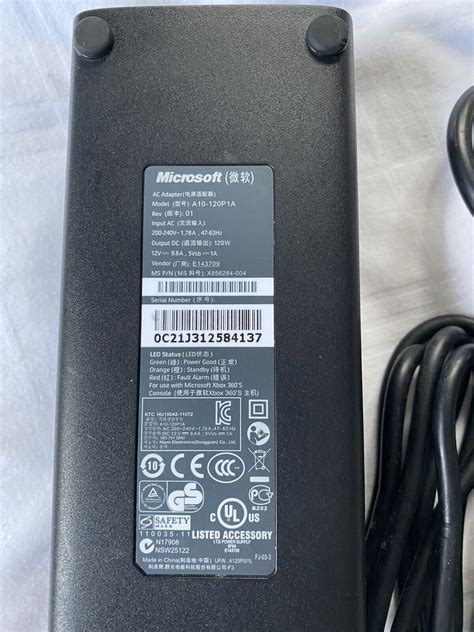 Genuine Microsoft Xbox 360 Slim Power Supply