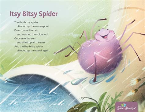 Nursery Rhyme Songs Itsy Bitsy Spider The Good And The Beautiful