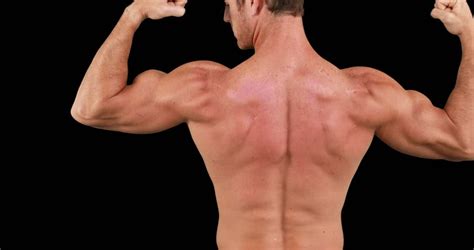 Flexing Back Muscles Stock Footage Video 3074023