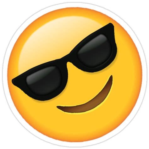 Sunglasses Cool Face Emoji Stickers By Dailyeffingnews Redbubble