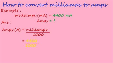 Converter Miliamperes Em Amperes