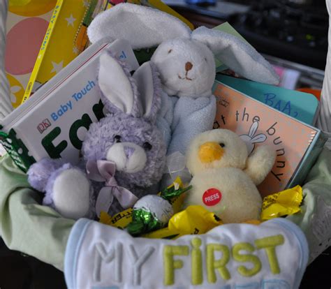 If they're too young for chocolate, we've got plenty of other great ideas! Baby's First Easter Basket | 2 Sisters 2 Cities