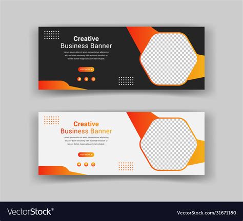 Business Web Banner Templates Royalty Free Vector Image